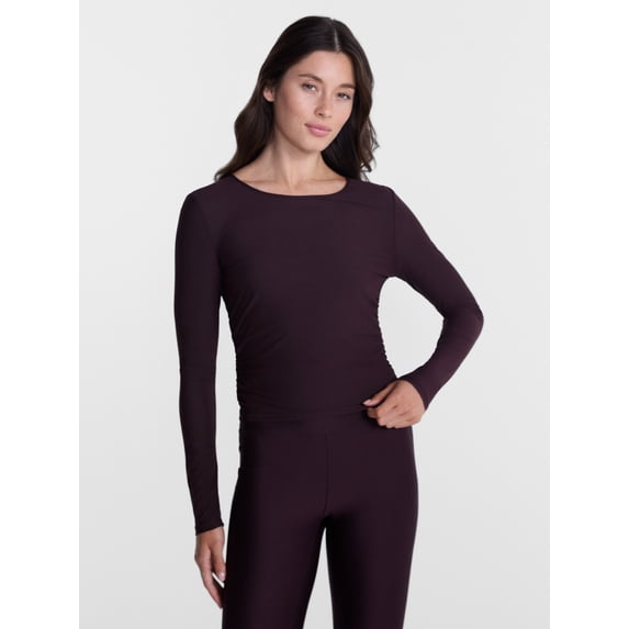 Avia Women’s and Women's Plus Side Cinch Ruched Top, Sizes XS-4X