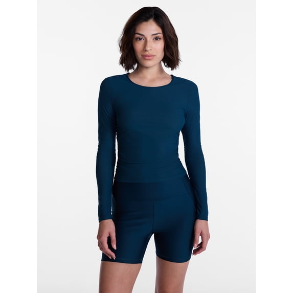 Avia Women’s Side Cinch Ruched Top, Sizes XS-XXXL