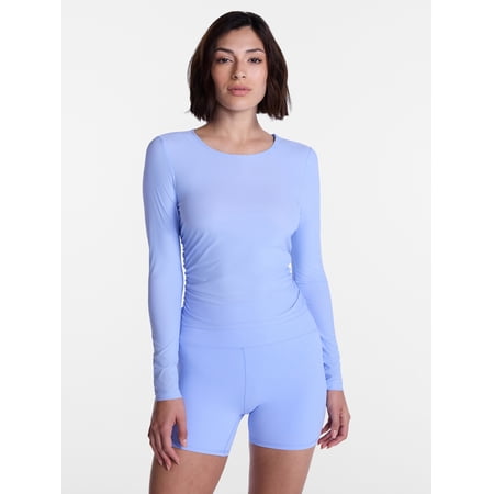Avia Women’s and Women's Plus Side Cinch Ruched Top, Sizes XS-4X
