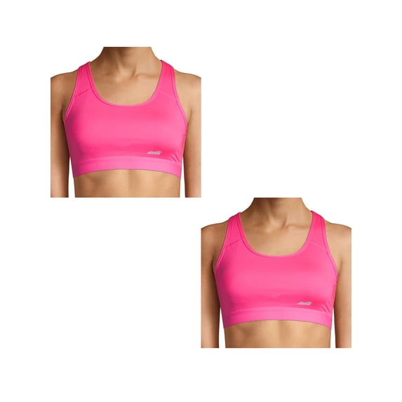 Avia Strappy Sports Bra for Women, Medium Support , S-3XL, 2-Pack