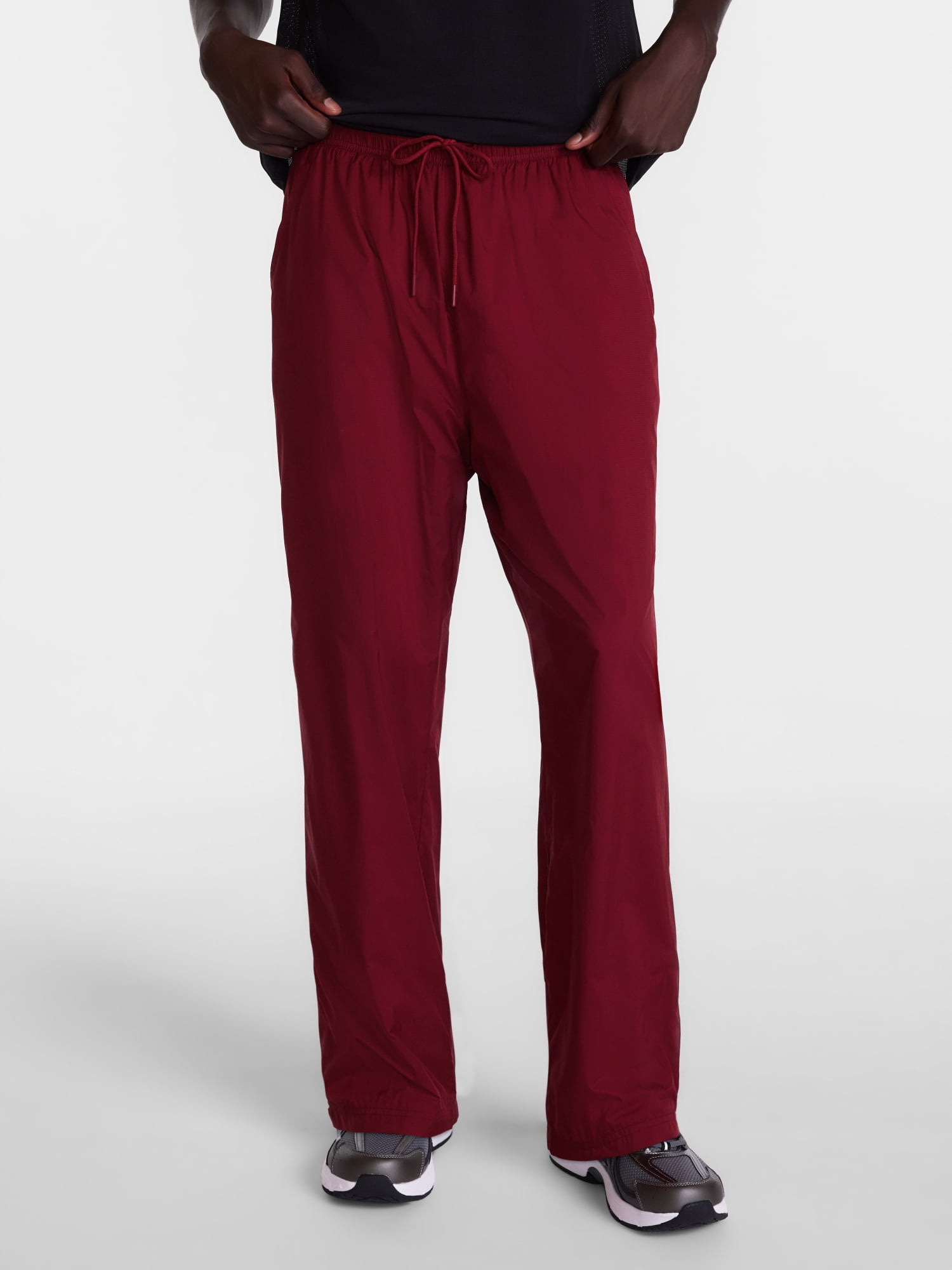 Avia Men's Relaxed Fit Tech Seersucker Track Pants with Side Stripe, Sizes XS-3XL