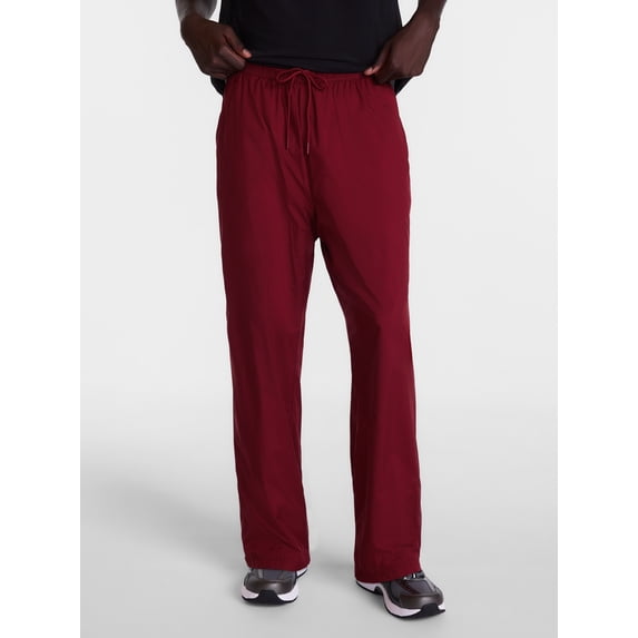 Avia Men's Relaxed Fit Tech Seersucker Track Pants with Side Stripe, Sizes XS-3XL