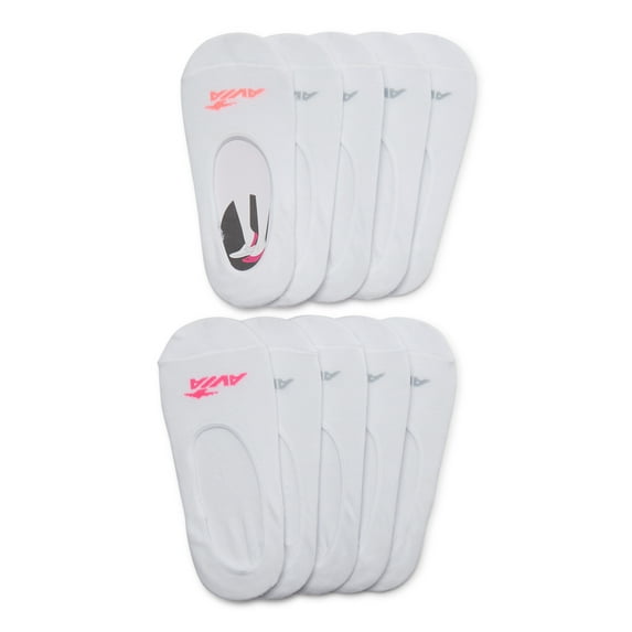 Avia Womenâs 10 Pack Ultra Low No Show Liner Socks
