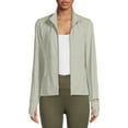 thumbnail image 1 of Avia Women's Active Full Zip Long Sleeve Jacket with Thumbholes and Sport Watch Opening, 1 of 5
