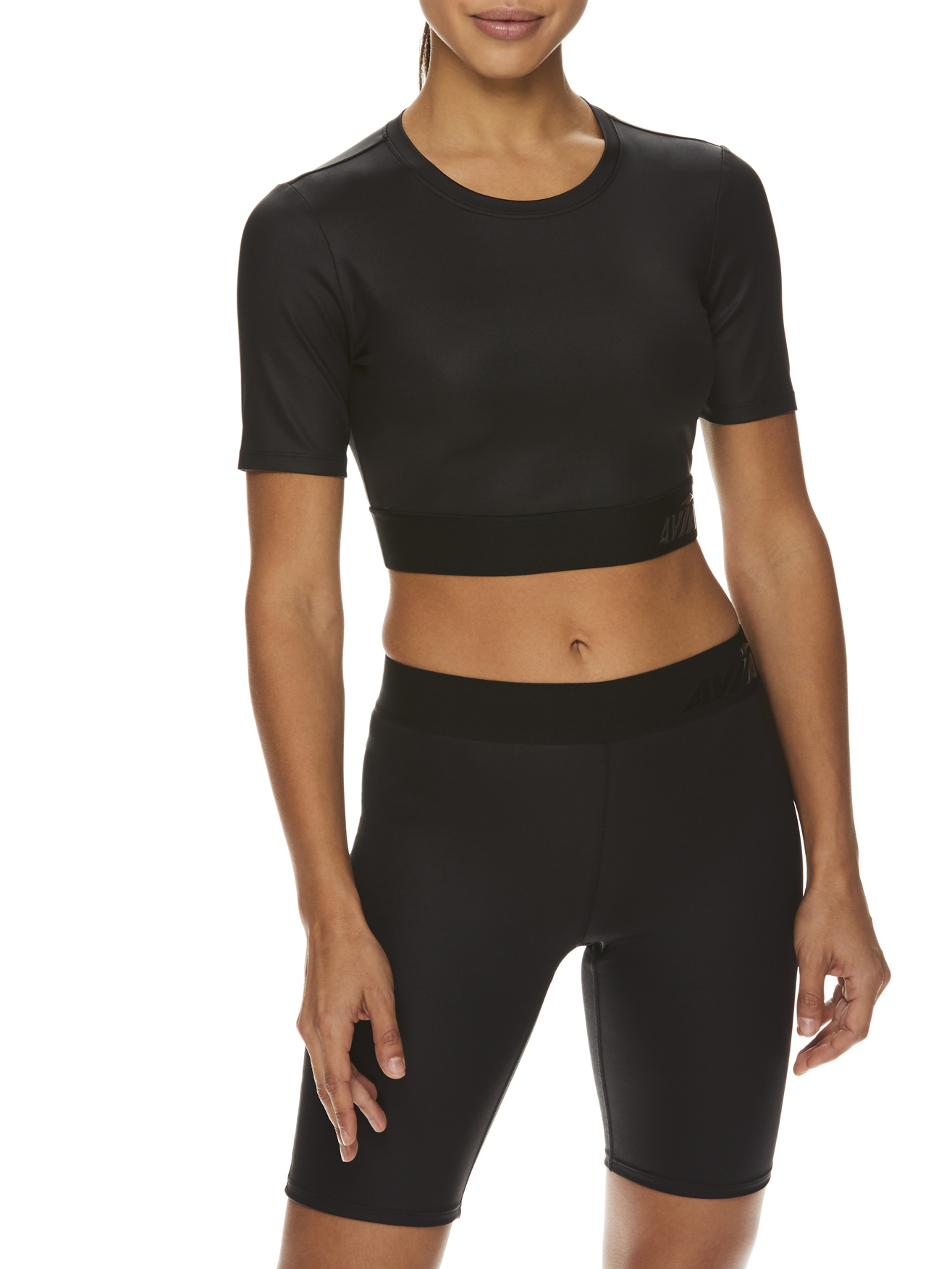 Avia Women's Active Ready Set Glow Cropped Tee - image 1 of 4