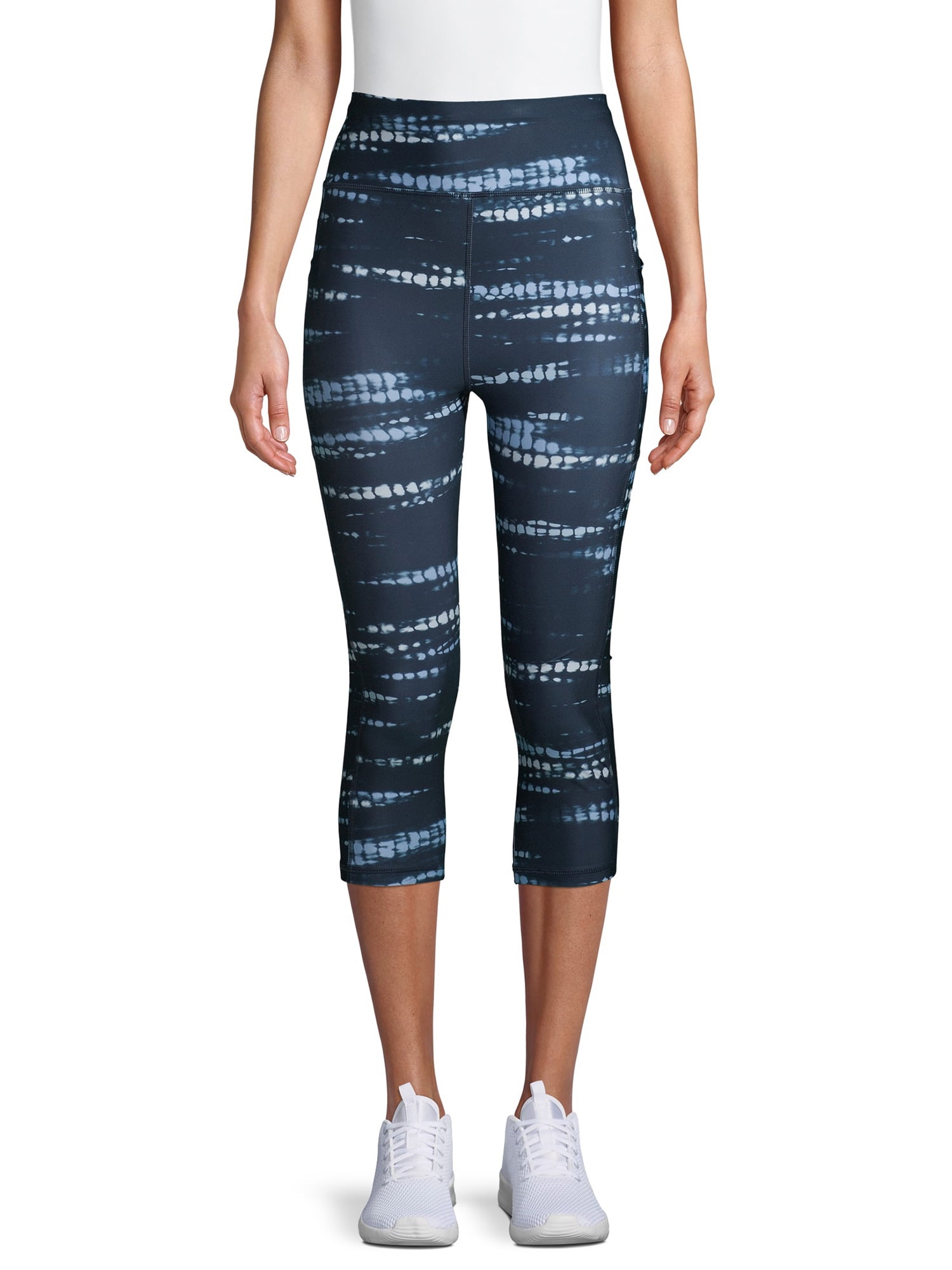 Avia Women's Active Side Pocket Printed Capri Leggings