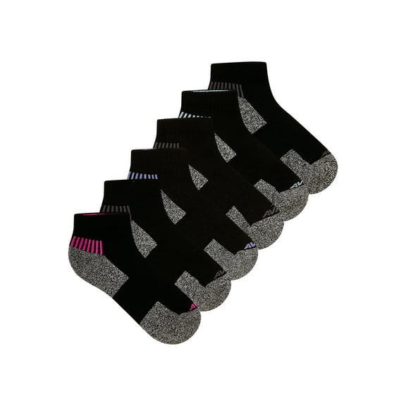 Avia Women's All Sport Cushion Ankle Socks, Stocking Stuffers, 6-Pack