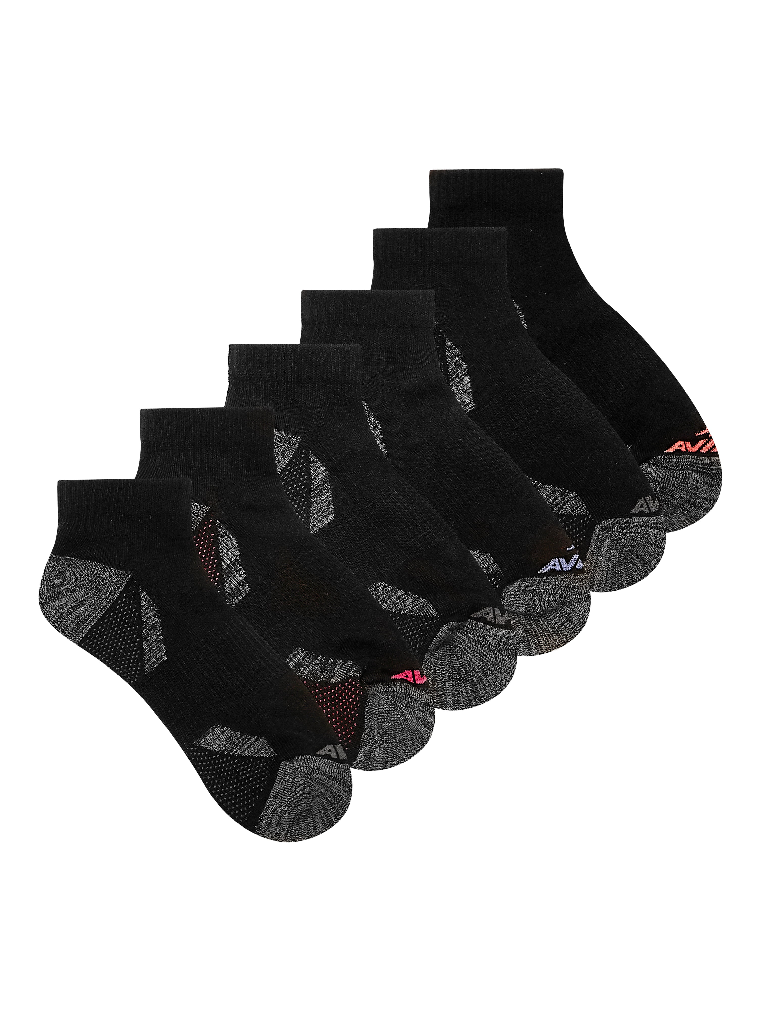 Avia Women's All Sport Athletic Cushion Ankle Socks, 6-Pack