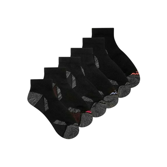 Avia Women's All Sport Athletic Cushion Ankle Socks, 6-Pack