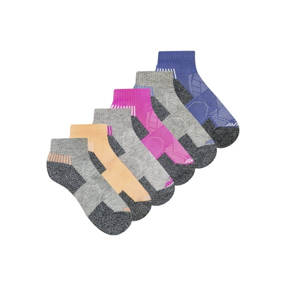 Avia Women's All Sport Cushion Ankle Socks, 6-Pack