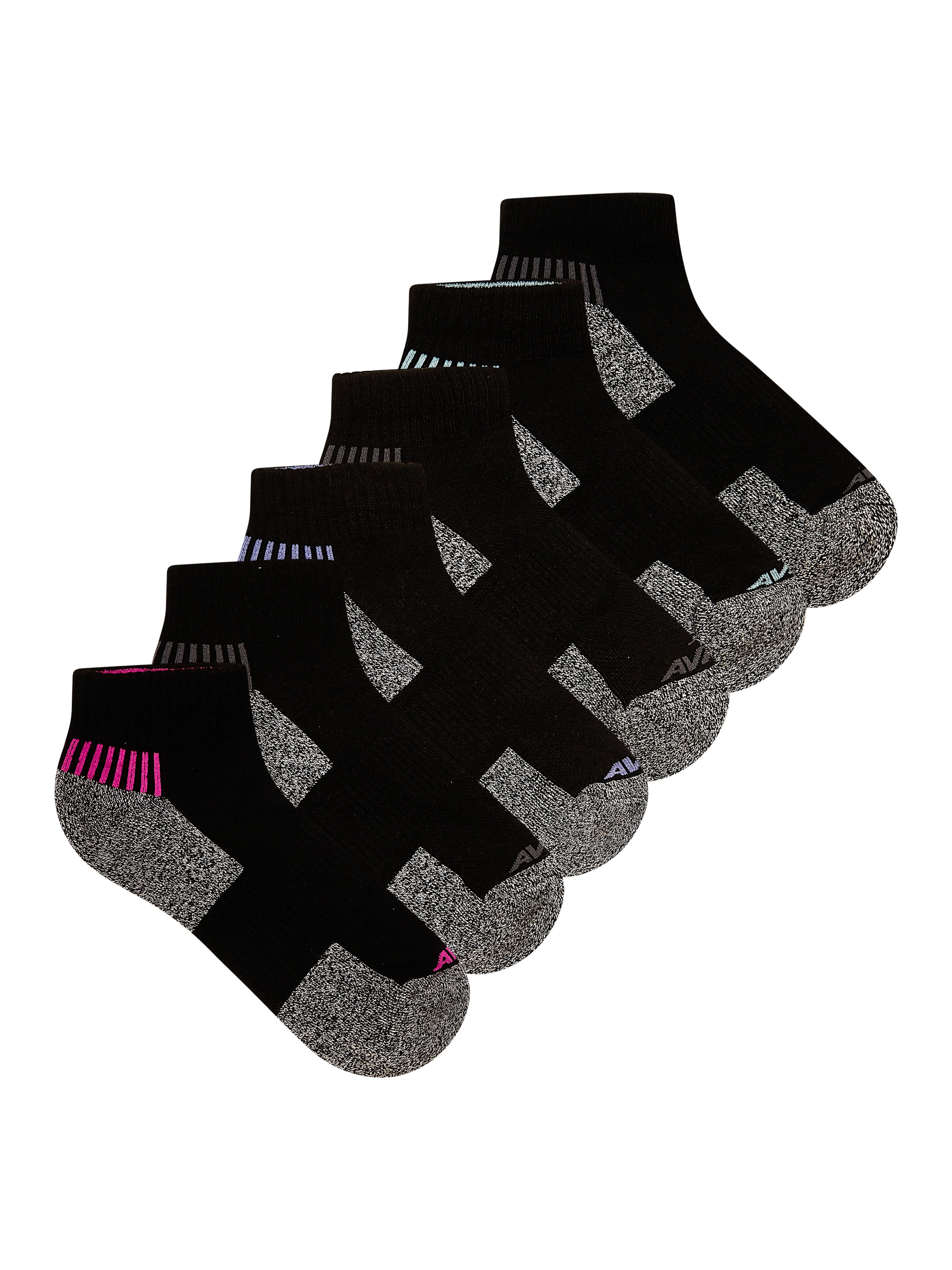 Avia Women's All Sport Cushion Ankle Socks, 6-Pack