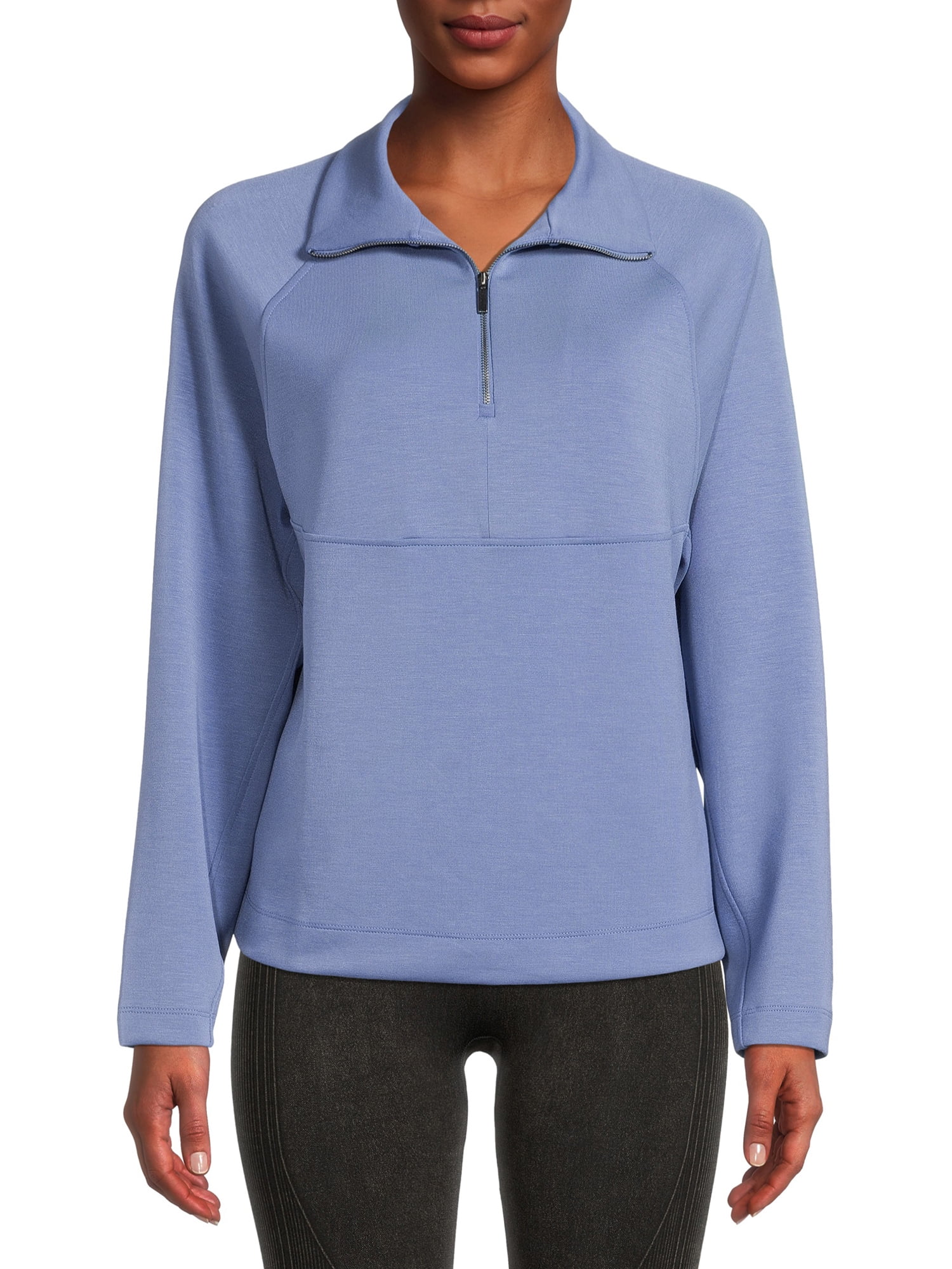 Avia Women's Athleisure Quarter Zip Polo Pullover