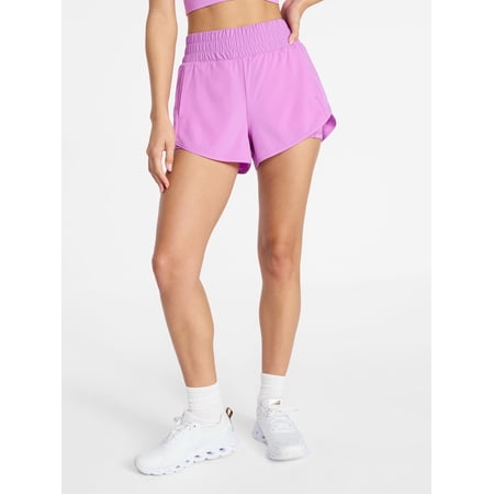Avia Women's and Women's Plus Running Shorts with Bike Liner, 3" Inseam, Sizes XS-4X