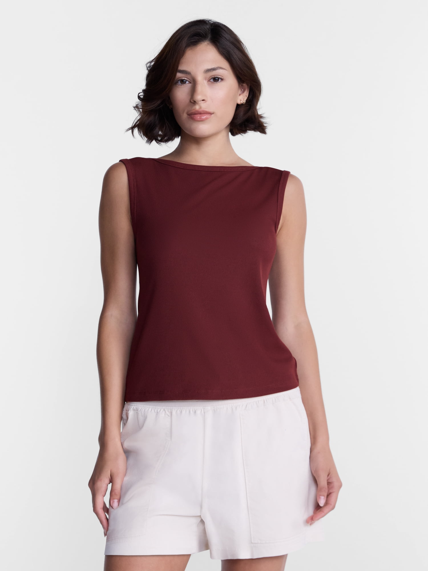 Avia Women's Boatneck Tank Top, Sizes XS-XXXL