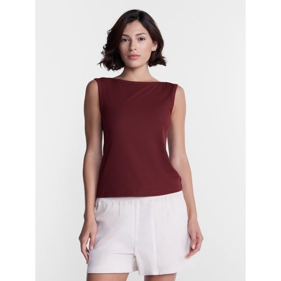 Avia Women's Boatneck Tank Top, Sizes XS-XXXL