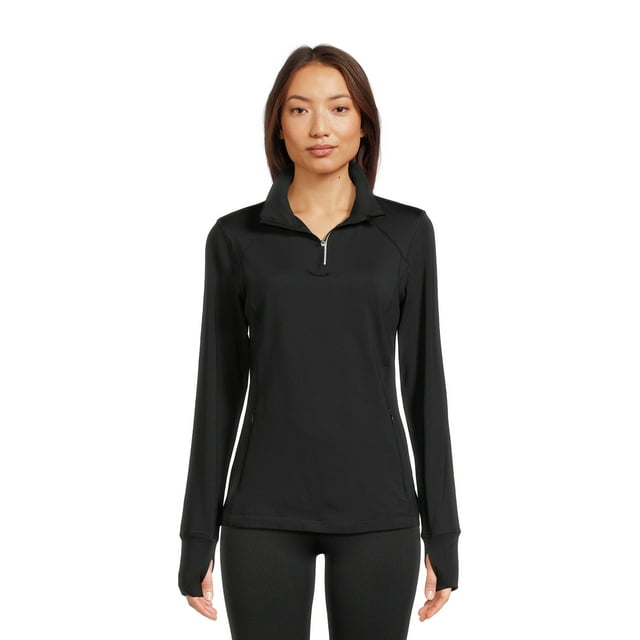 Avia Women’s Brushed QuarterZip Pullover with Pockets, Sizes XS3X