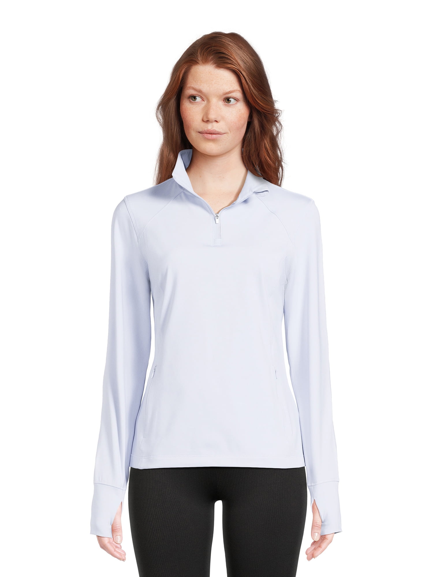 Avia Women’s Brushed QuarterZip Pullover with Pockets, Sizes XSXXXL