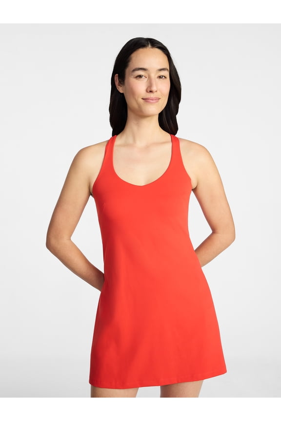 Women's and Women's Plus Active Dress with Built In Bra, Sizes XS-4X