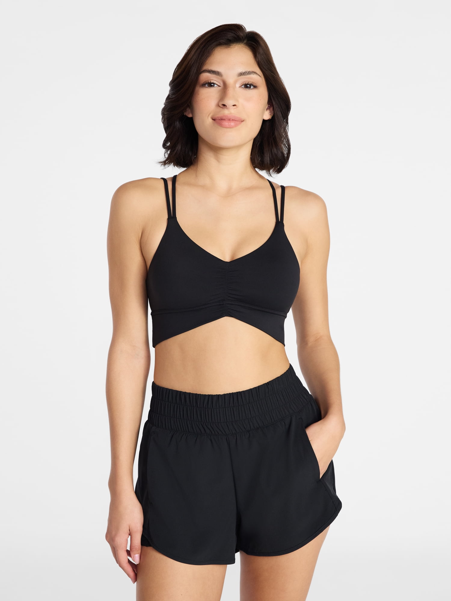 Avia Women's Cinched Front Sports Bra, Sizes XS - XXXL