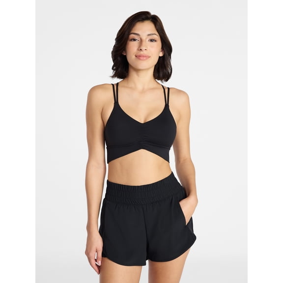 Avia Women's Cinched Front Sports Bra, Sizes XS - XXXL