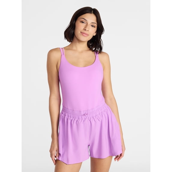 Avia Women's and Women's Plus Cinched Waist Romper, Sizes XS-4X