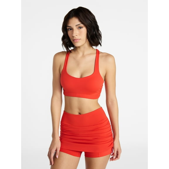 Avia Women's Color Side Ruched Sports Bra, Sizes XS-XXXL