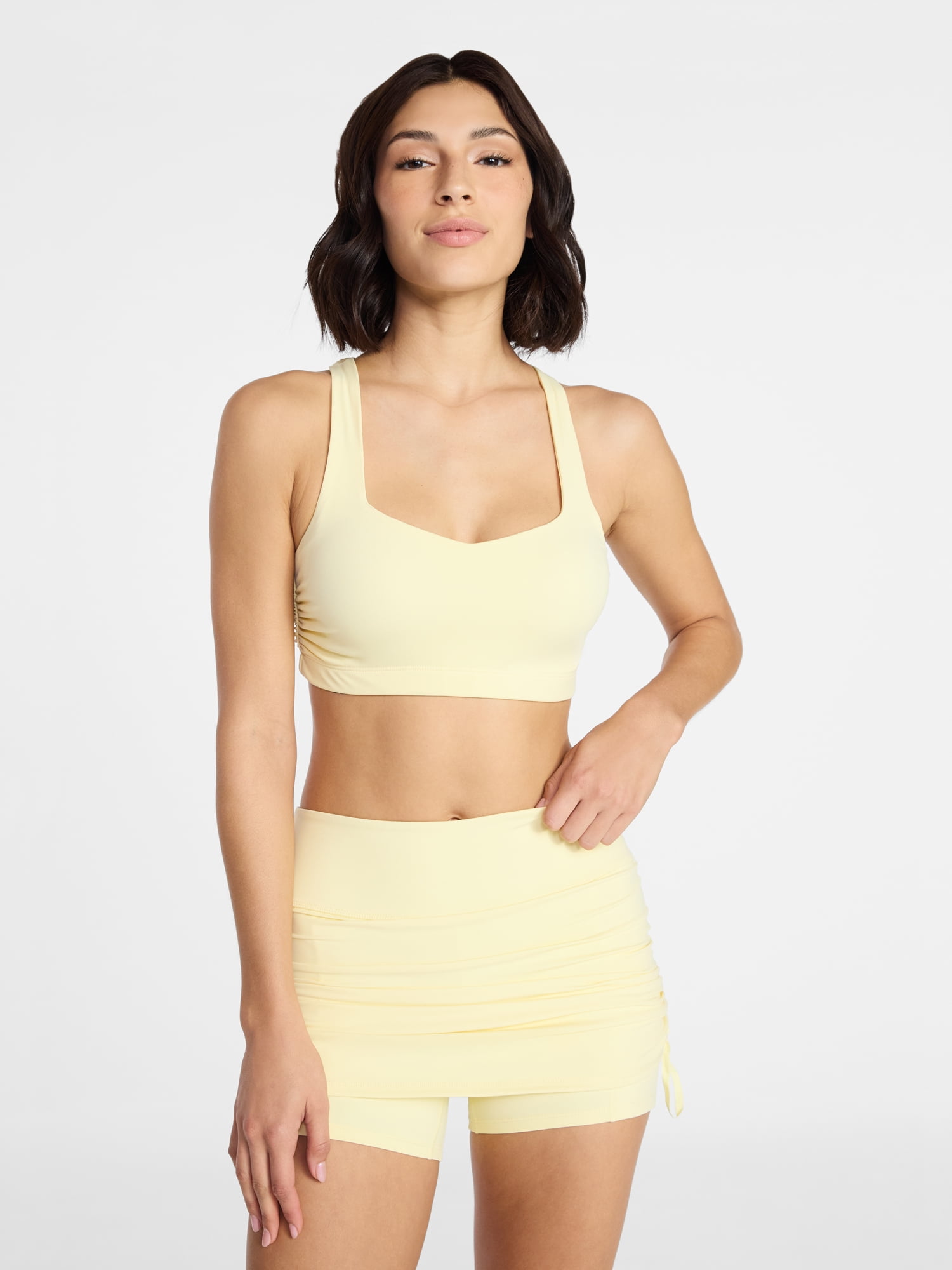 Avia Women's Color Side Ruched Sports Bra, Sizes XS-XXXL