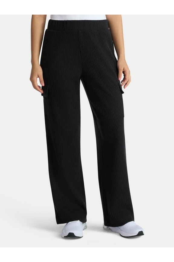 Women's Corded Wide-Leg Cargo Pants, 30'' Inseam, Sizes XS-3XL