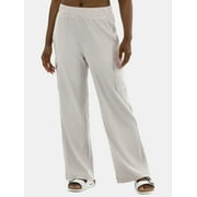 AVIA Women’s and Women's Plus Corded Ribbed Seamed Wide-Leg Pants, Sizes XS-4X