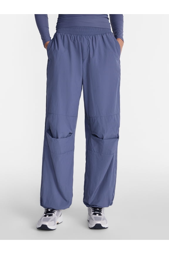 Women's and Women's Plus Crinkle Pants with Pleated Knees, 27" Inseam, Sizes XS-4X
