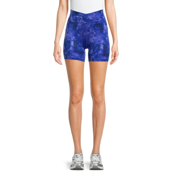 Avia Women's Crisscross Waist Bike Shorts, Sizes XS-XXXL