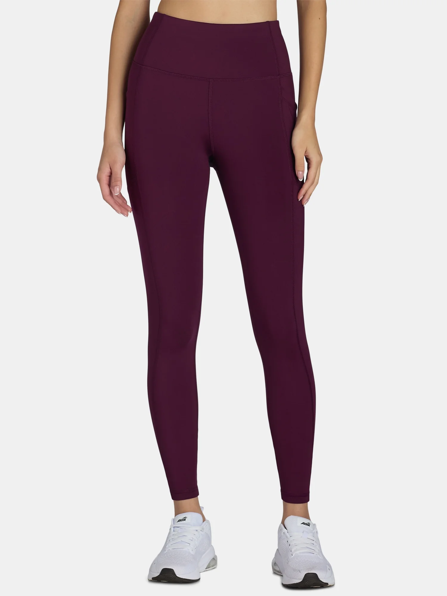 Women's Cropped Active Leggings with Side Pockets, 25" Inseam, Sizes XS-XXL
