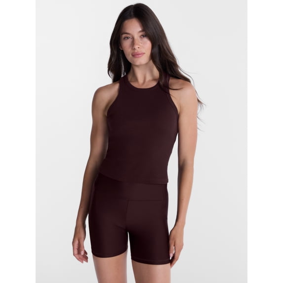 Avia Women’s Cropped Ribbed Tank Top, Sizes XS-XXXL