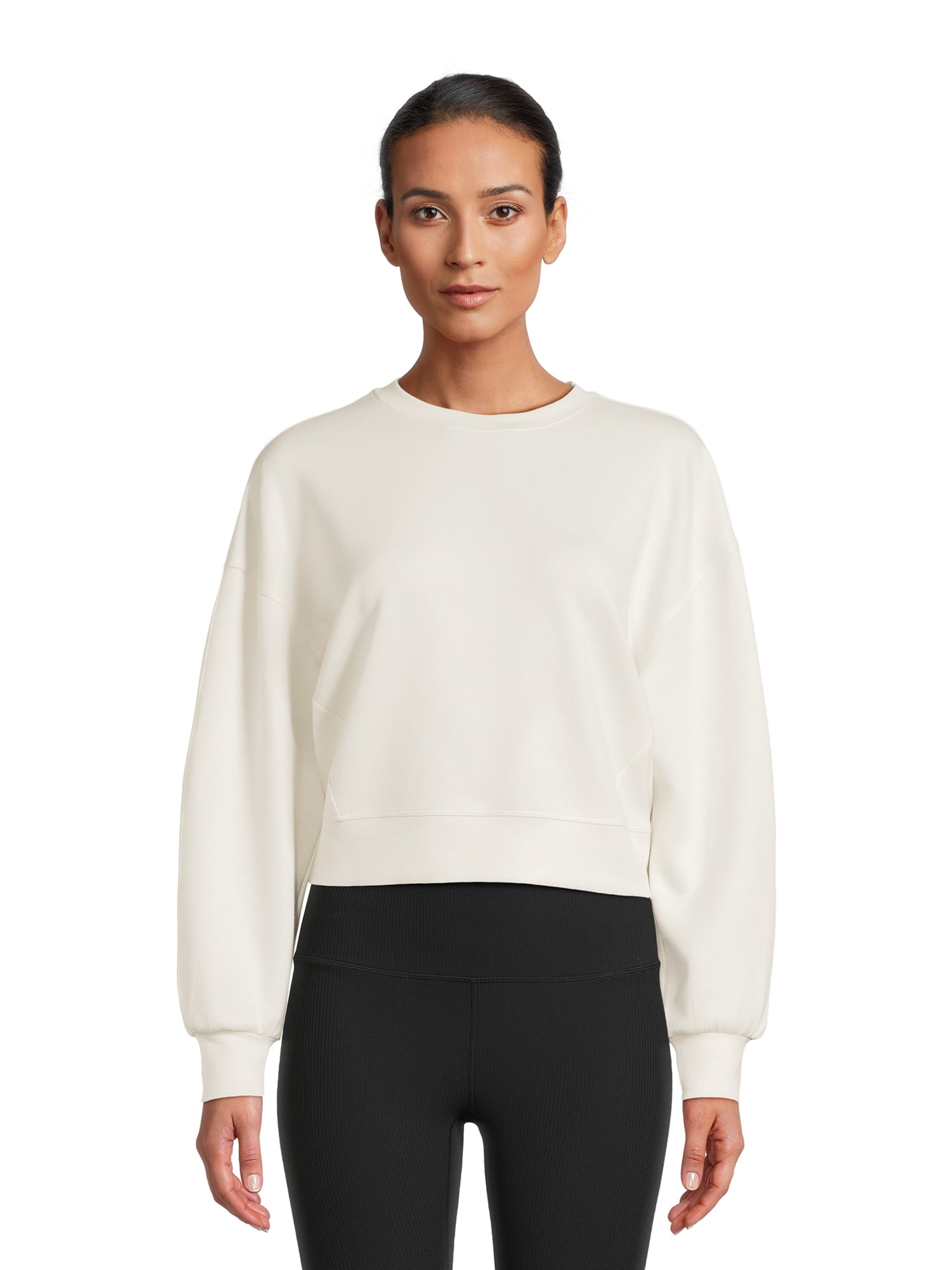 Avia Women’s Cropped Sweatshirt with Long Sleeves, Sizes XS-XXXL ...