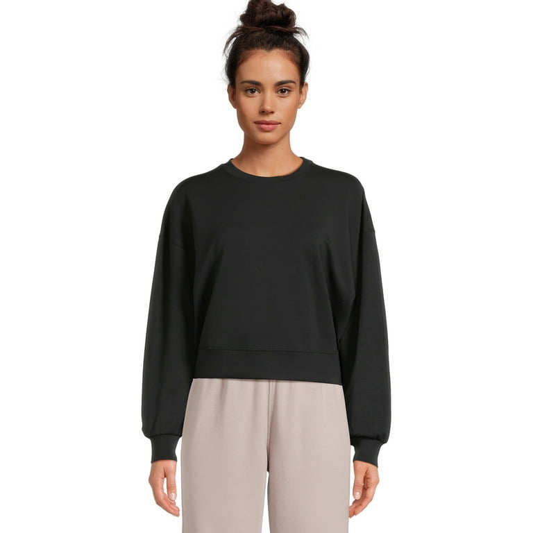 Avia Women s Cropped Sweatshirt with Long Sleeves Sizes XS XXXL Walmart