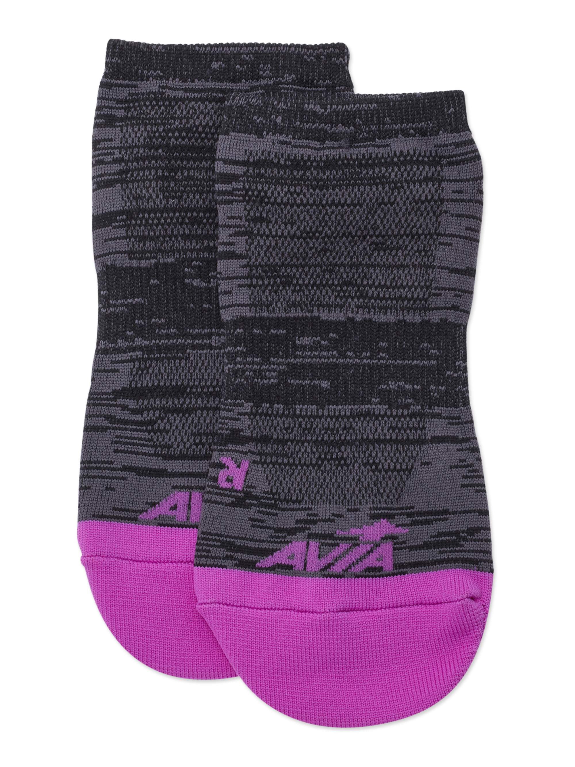 Avia Women's Extended Size Lightweight No Show Sock, 1 Pair