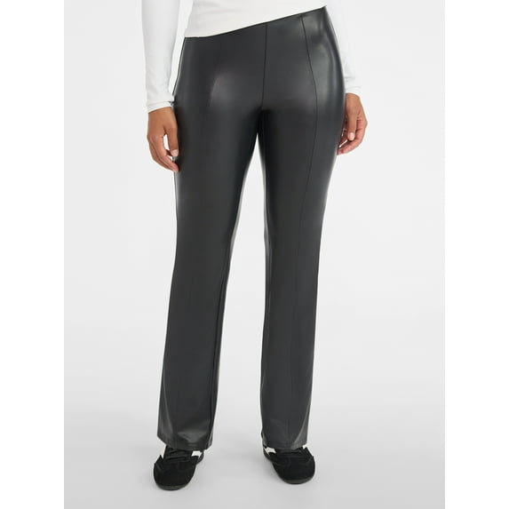 Avia Women's Faux Leather Flare Pant, Sizes XS-XXXL