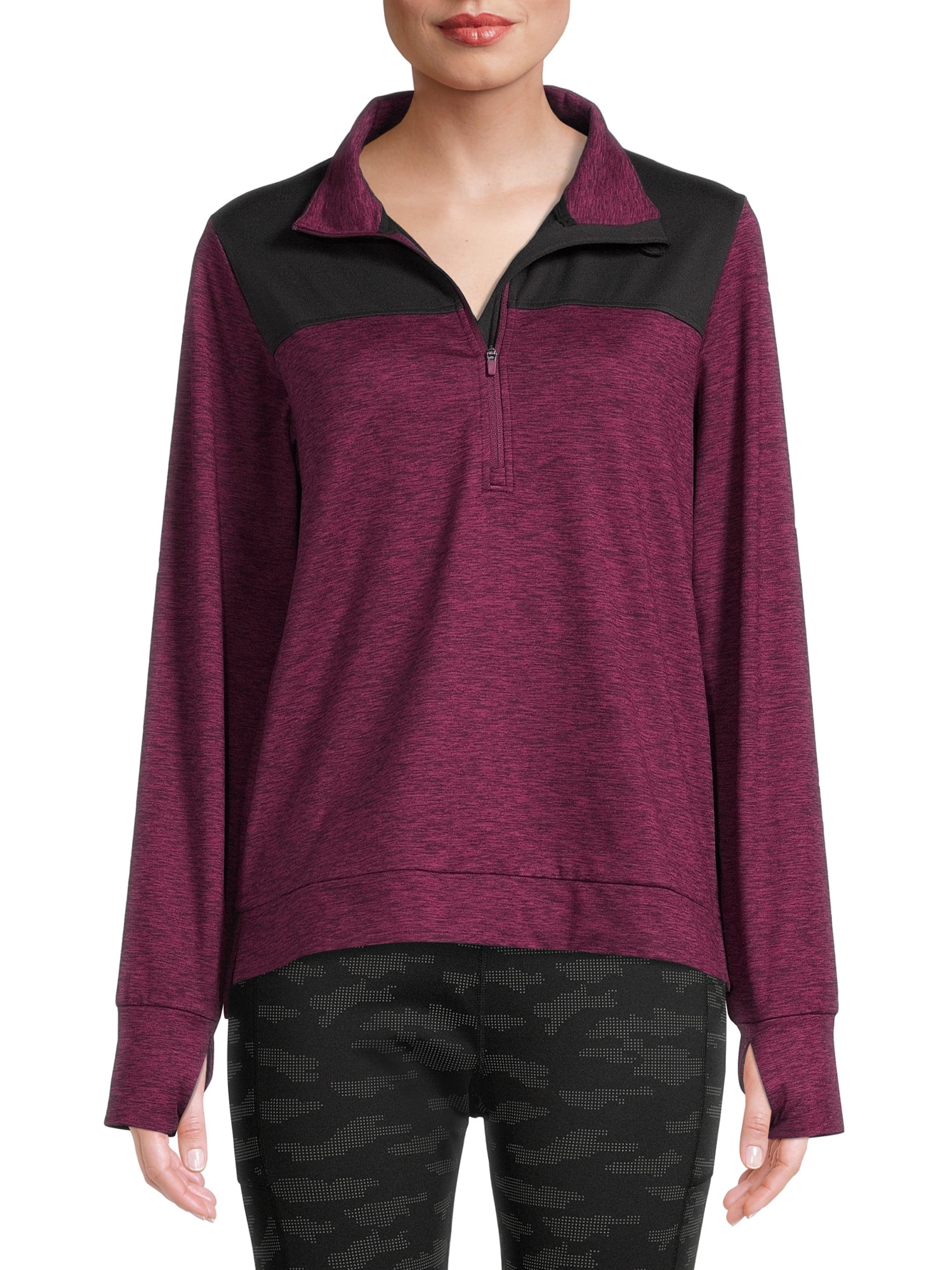 Avia Women's Fleece Lined Quarter Zip Pullover