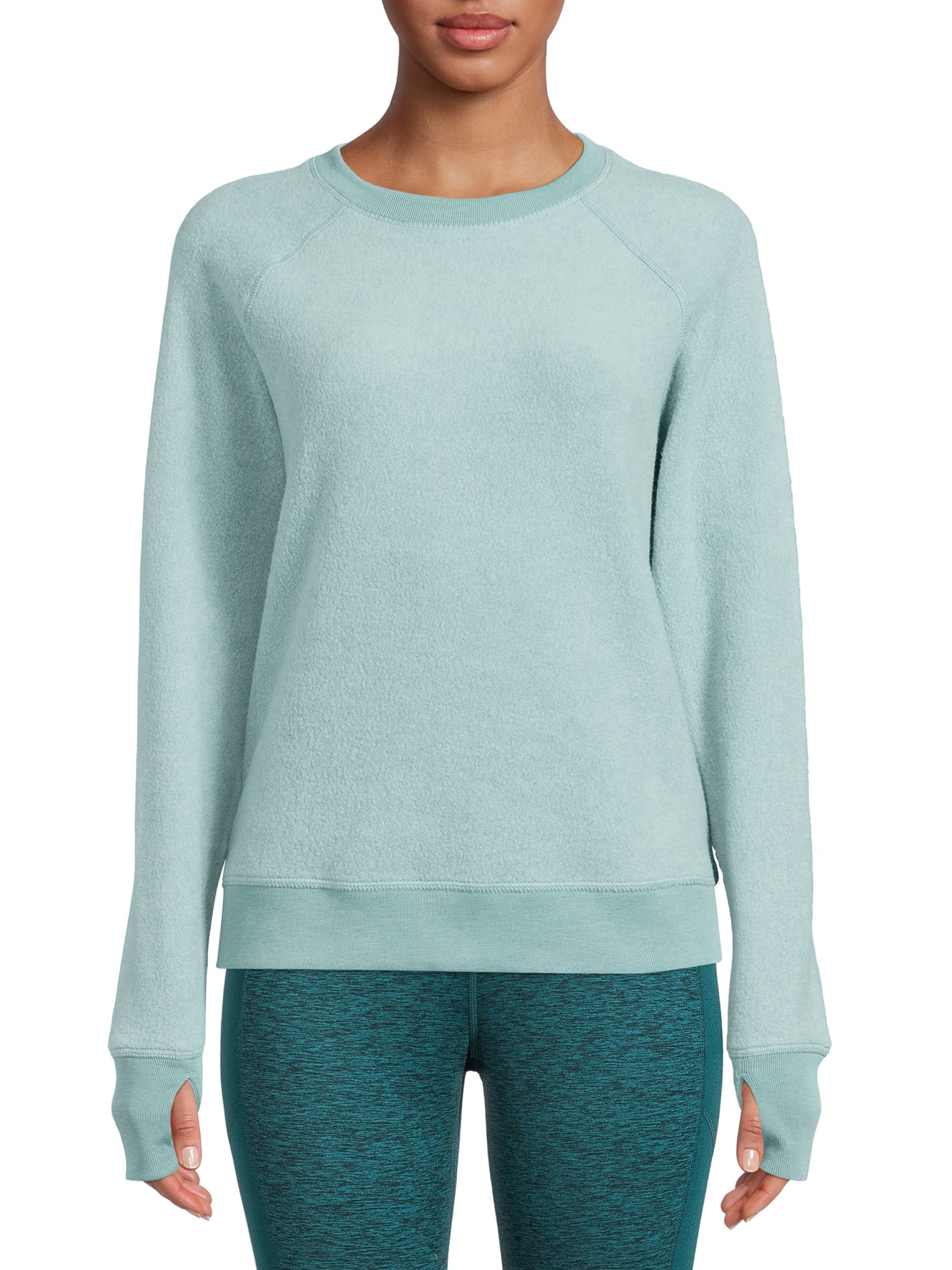 Avia Women's Fleece Pullover Top with Long Sleeves