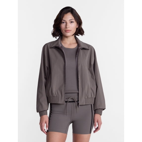 Avia Women's Funnel Neck Jacket with Long Sleeves, Sizes XS-XXXL