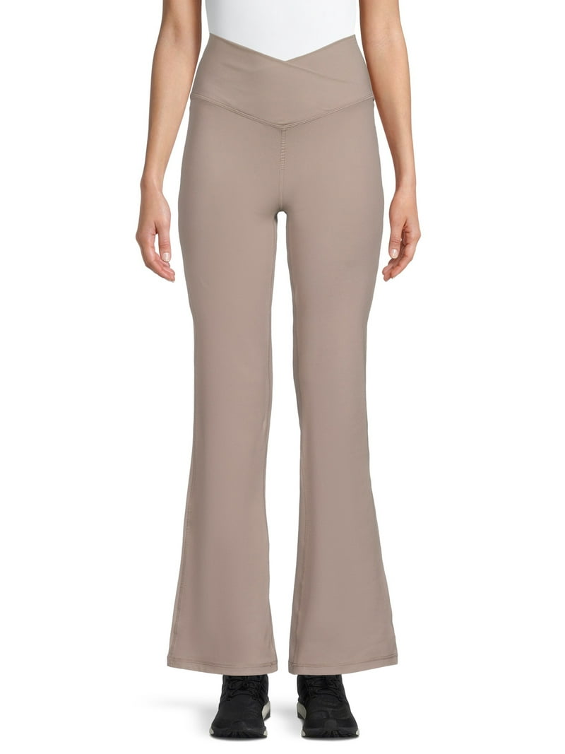 Avia Women's High Rise Crisscross Flare Leg Pants - Walmart.com