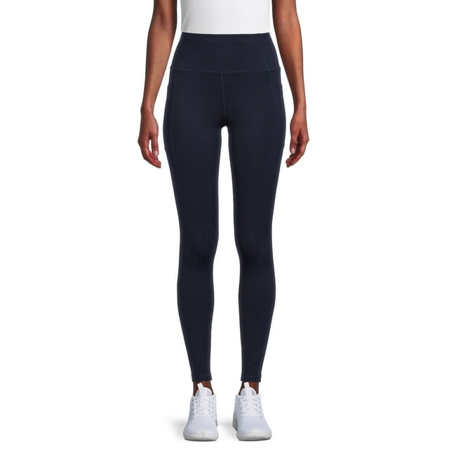Avia Women’s High Waist Ankle Leggings with Side Pockets, Sizes XS-XXL