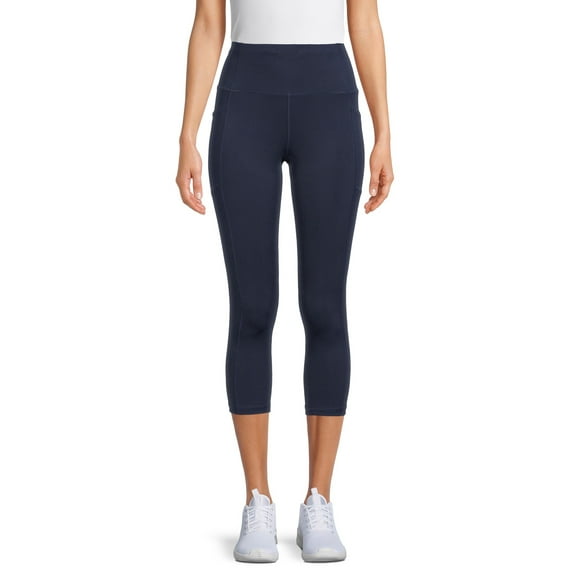 Avia Women's High Waist Capri Legging with Side Pockets, Sizes XS-XXL
