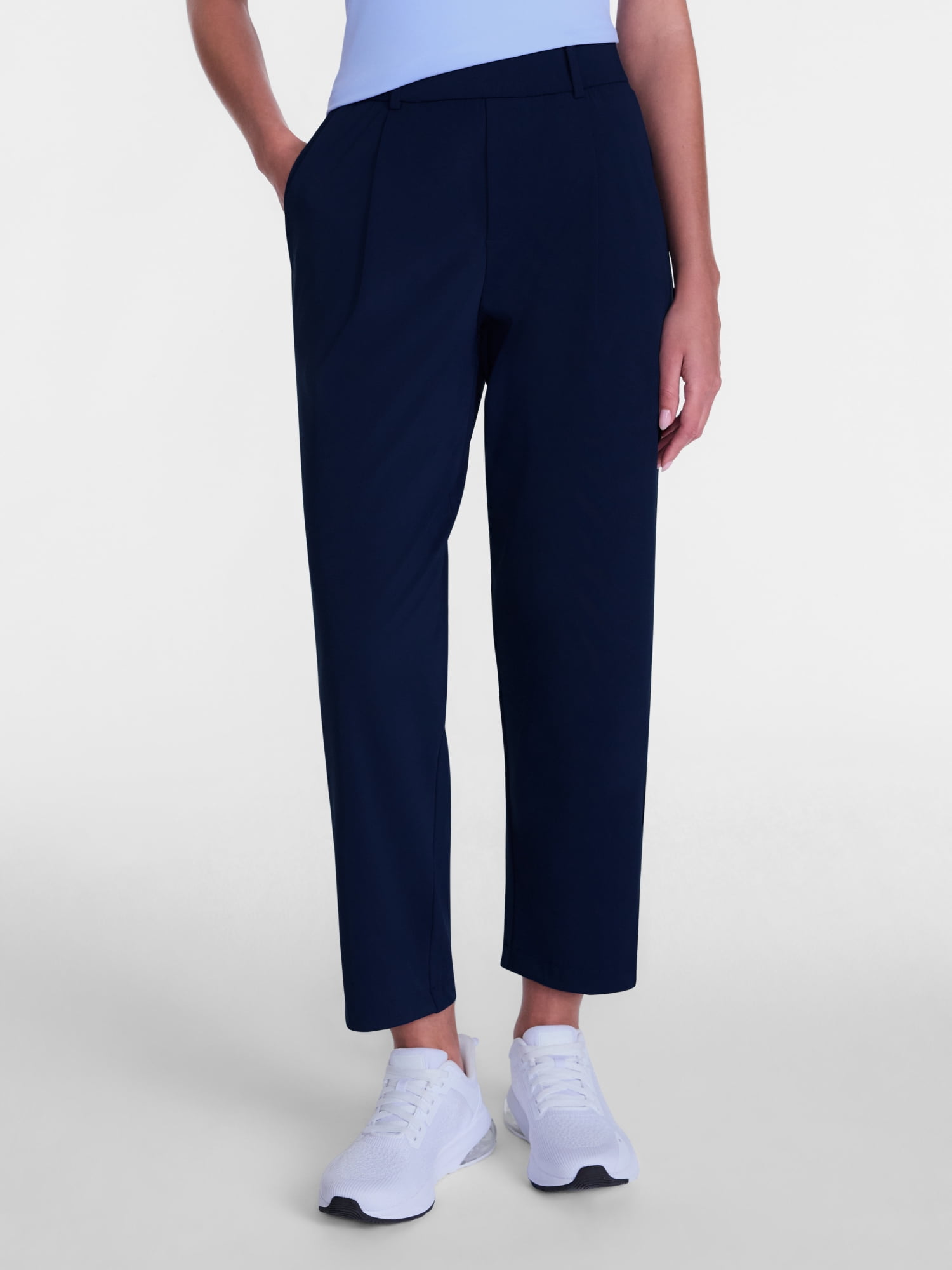 Avia Women's and Women's Plus Tapered Interlock Trousers, 27" Inseam, Sizes XS-4X