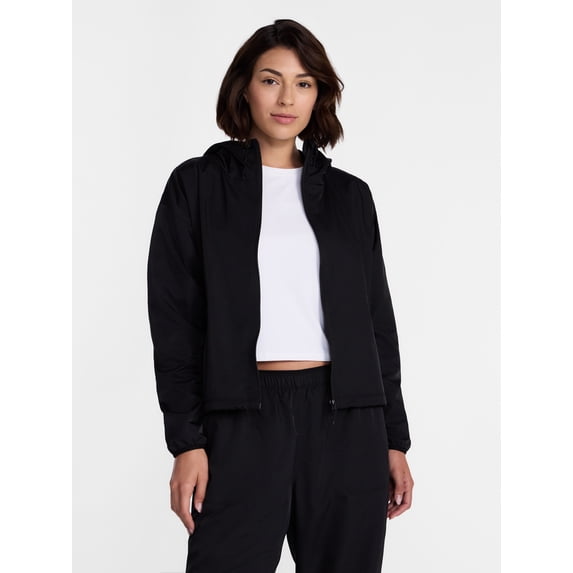 Avia Women's Iridescent Zip Front Jacket with Hood, Sizes XS-XXXL