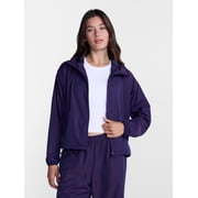 Avia Womens Iridescent Zip Front Jacket with Hood, Sizes XS-L