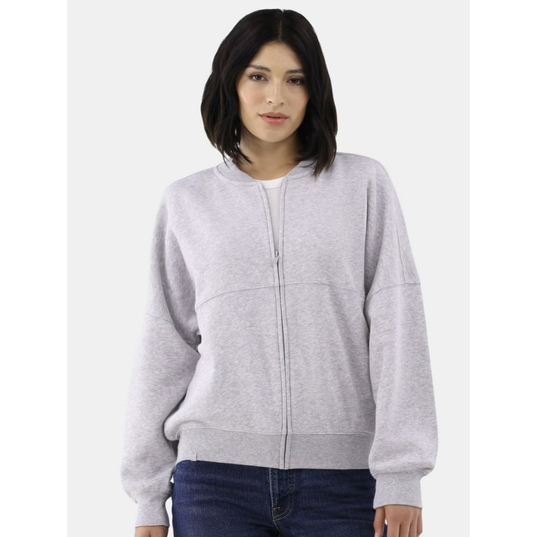 Avia Women s Fleece Bomber Zip Up Sweatshirt Sizes XS XXXL Walmart