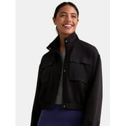 Avia Women's Knit Cargo Cropped Jacket, Size XS-XXXL