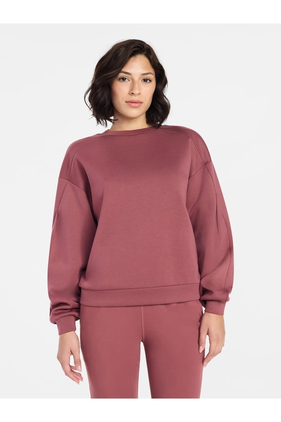 Women's Luxe Fleece Crewneck Sweatshirt, Sizes XS-XXXL