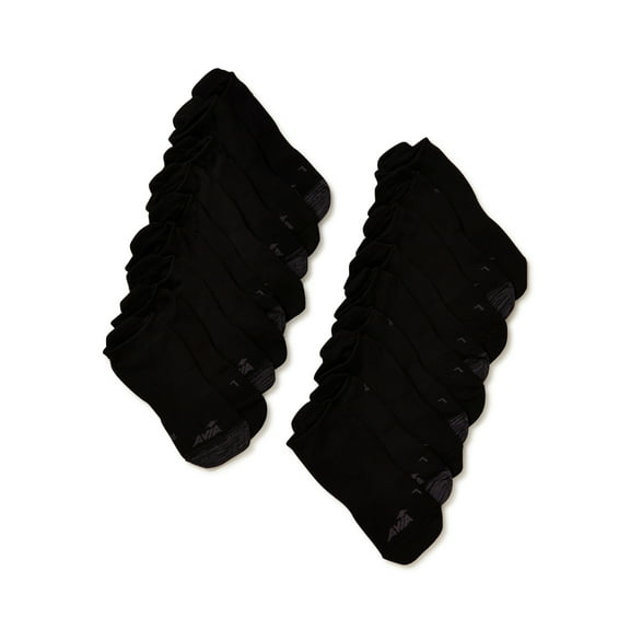 Avia Women's Lightweight Lowcut Socks with Tab, 18-Pack, Size 4-10